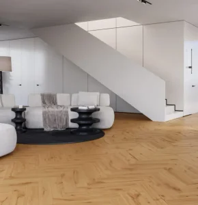 Vinilo grindys "GINGER OAK HERRINGBONE" (127,9×639,5×6)